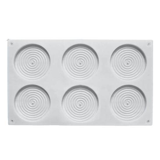 Многоразовая форма для торта, легко высвобождающаяся пищевая мягкая силиконовая форма для выпечки льда, шесть гравитационных форм для печенья, инструменты для выпечки