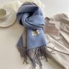 Luxury 2 Colours Cashmere Scarf Women Autumn Winter Shawl Pashmina Handkerchief Lady Pareo Soft Outdoor Windproof Travel Bufanda