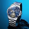 Часы OLEVS мужские механические с автоматическим заводом, циферблат со звездным небом, нержавеющая сталь, водонепроницаемые часы для мужчин, синие…