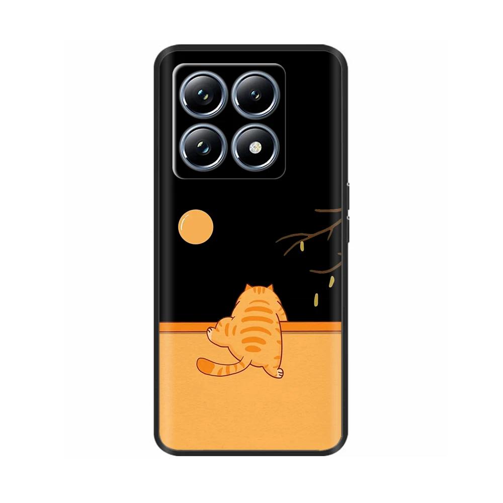 Для Xiaomi Mi 14T Pro Чехол Мягкий Жидкий Силикон Защита Задняя Крышка для Xiaomi 14T Pro Mi14T 5G Чехлы Расписные Мультяшные Фундас