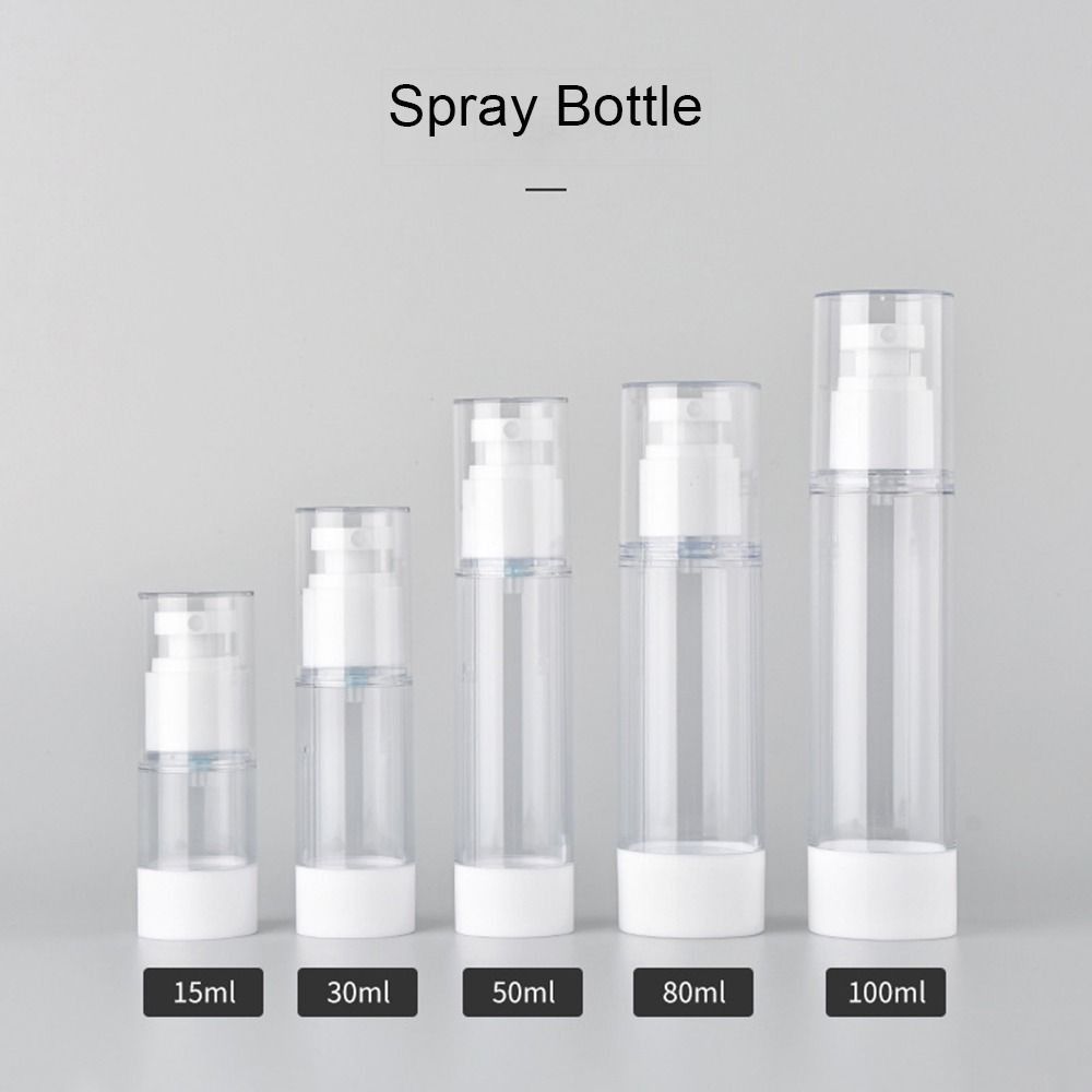 2Pcs Vacuum Dispensing Container 15ml 30ml 50ml Skin Care Refillable Lotion Spray Bottle Travel
