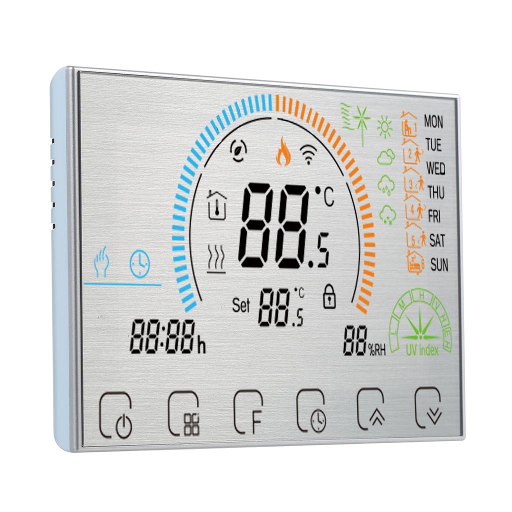 3A 95~240V Boiler Heating Energy Saving Smart Thermostat with Touchscreen LCD Display Weekly