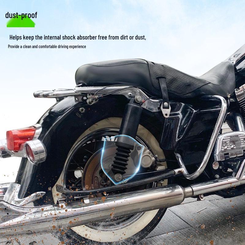 Пыльник заднего амортизатора для Harley Touring - Черная резина, аксессуар для мотоцикла