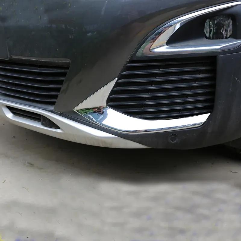 Автомобильные накладки на рамку передней противотуманной фары для Peugeot 3008 5008 GT 2017 2018 3008GT 5008GT Hybrid Автоаксессуары