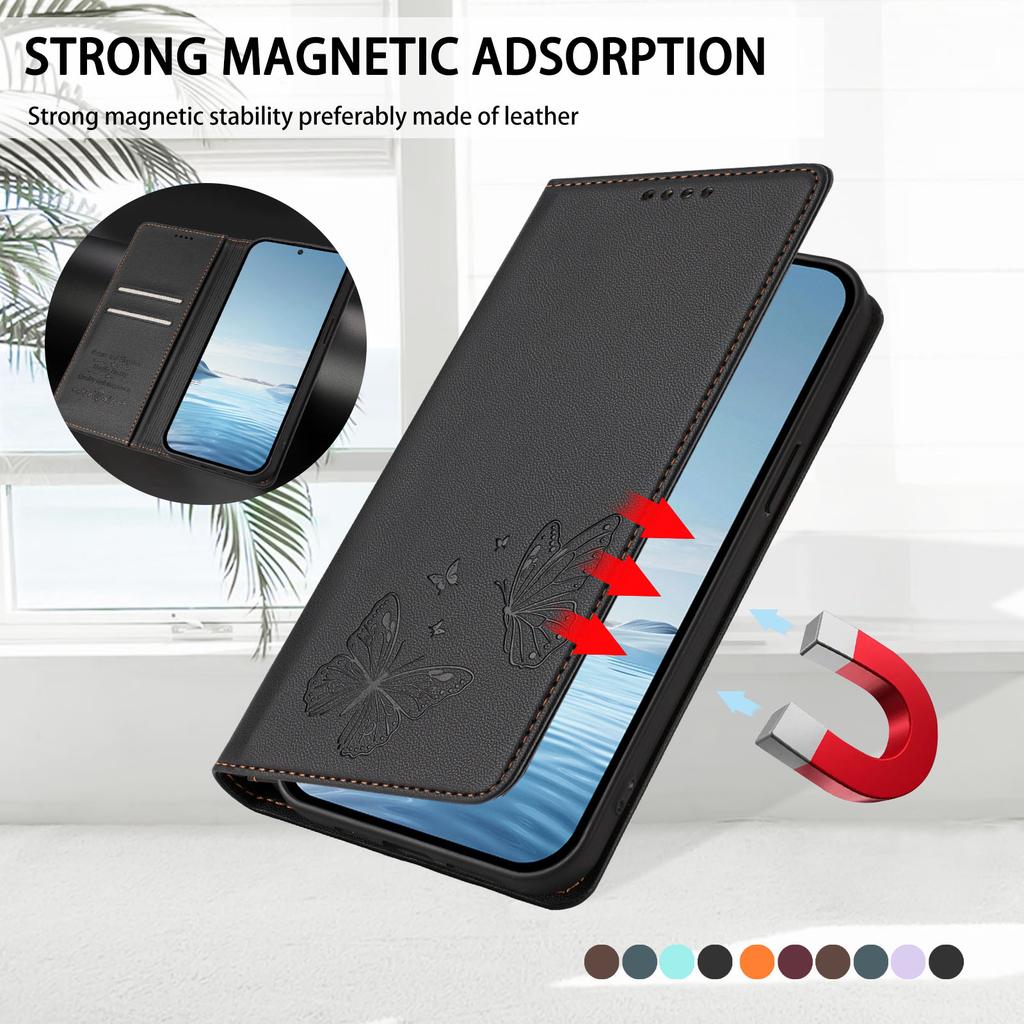 Кожаный чехол-бумажник с магнитной крышкой и слотом для карт для Xiaomi POCO C85 C71 C65 C61 C55 C51 C50 C40