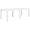 VidaXL Garden Table White 220x90x72 Cm Plastic Rattan Look