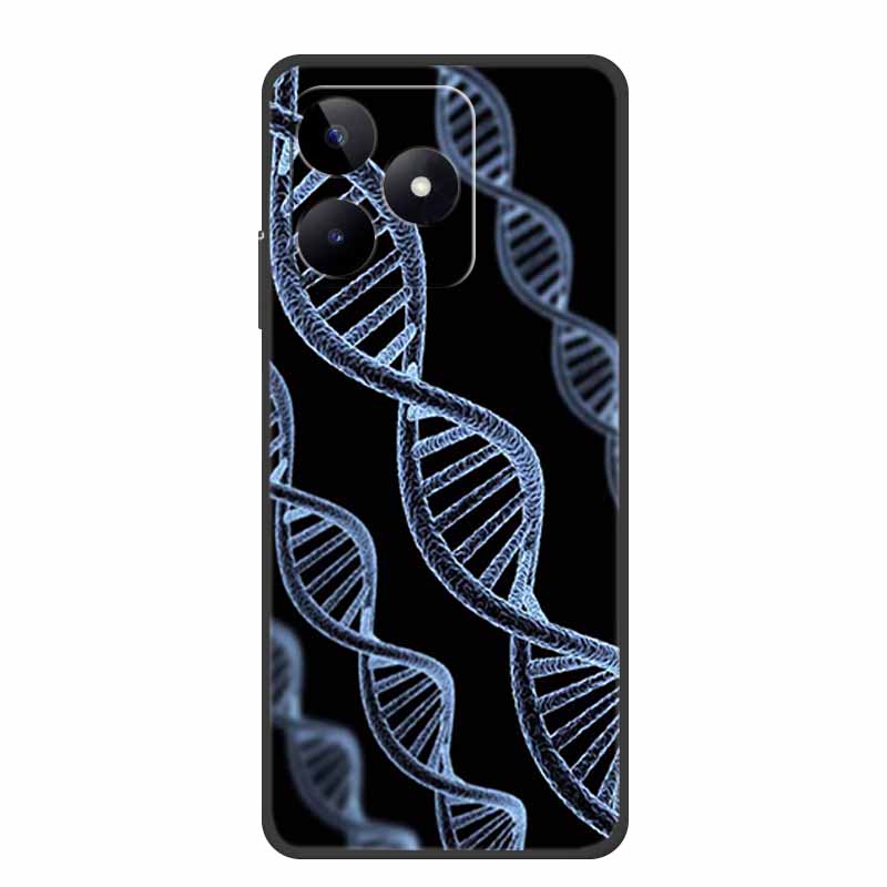 6.74" Чехол для Realme Note 50 Черный Силикон Мягкий ТПУ Чехлы для Телефона Задняя Крышка Для Realme Note 50 Чехол Note50 Защитный Coque Сумка