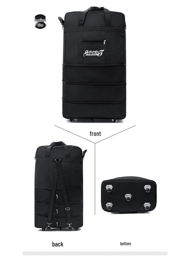 Large Capacity 158L Foldable Wheel Travel Bag - Checked Luggage for Study Abroad & Flights