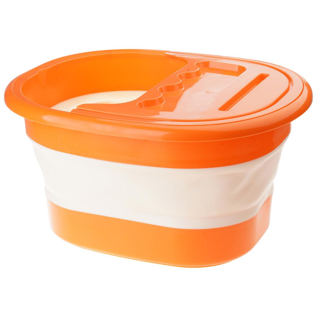 Складная ванночка для ног Таз для мытья ног для массажа ног Расслабление Корзина с крышкой Компактное замачивание ног