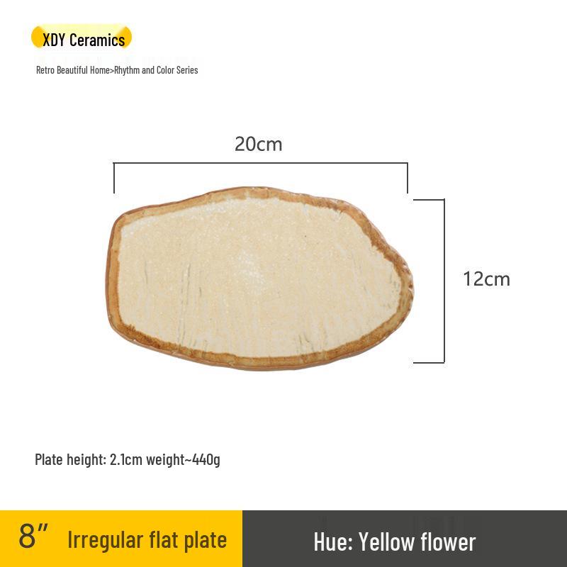 Японская минималистичная керамическая тарелка для суши и пельменей - Изысканный подглазурный дизайн