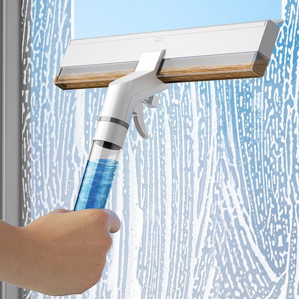Window Cleaner Telescopic Shower Squeegee For Shower Walls Professional Scraper With Large-Capacity Water Bottle For Car Window