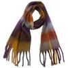 Autumn and Winter New Thickened Shawl Imitation Mohair Coarse Whiskers Colorful Plaid Scarf