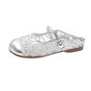 Fashion Outdoor Women's Shoes 2024 Closed Toe Women's Slippers Breathable Casual Slippers Women Bling Mesh Solft Sole Flat Shoes Ladies