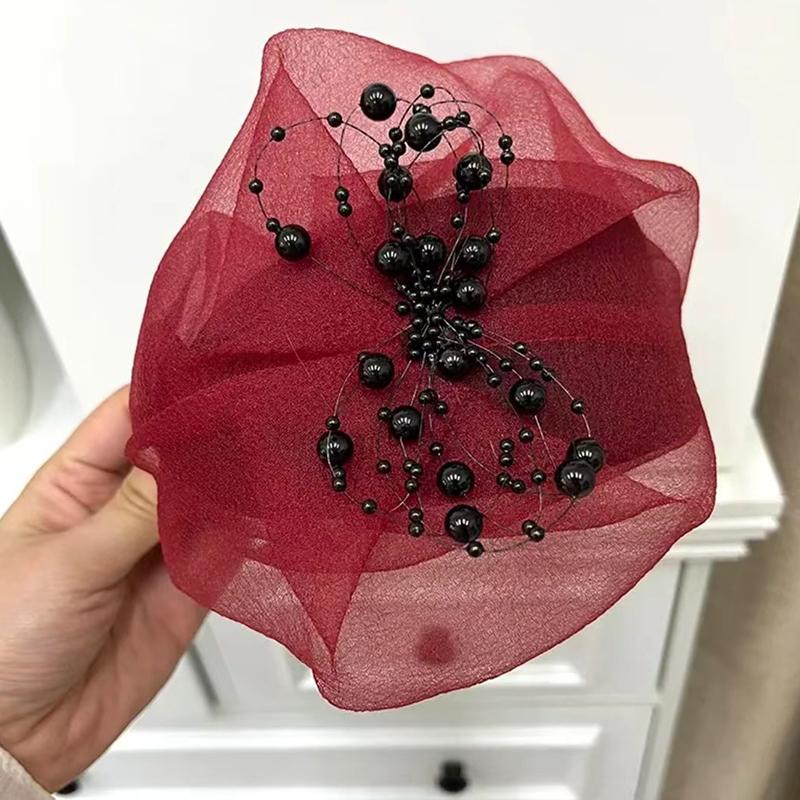 Elegant Half Hat Headband French Retro Hair Hoop Dinner Party Hairband Headwear