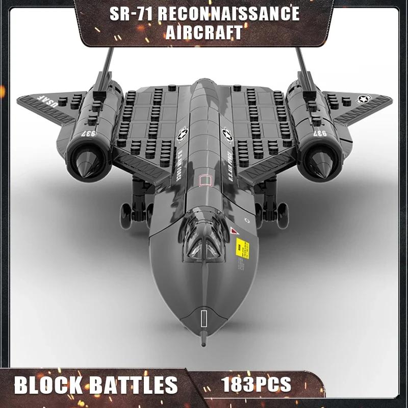 Конструктор MOC «Шпионский самолет SR-71 Blackbird» STEM Обучающие игрушки Подарок для детей Креативная военная модель