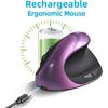 Ergonomic Mouse Rechargeable Wireless Mouse with 6 Buttons and 3 Adjustable