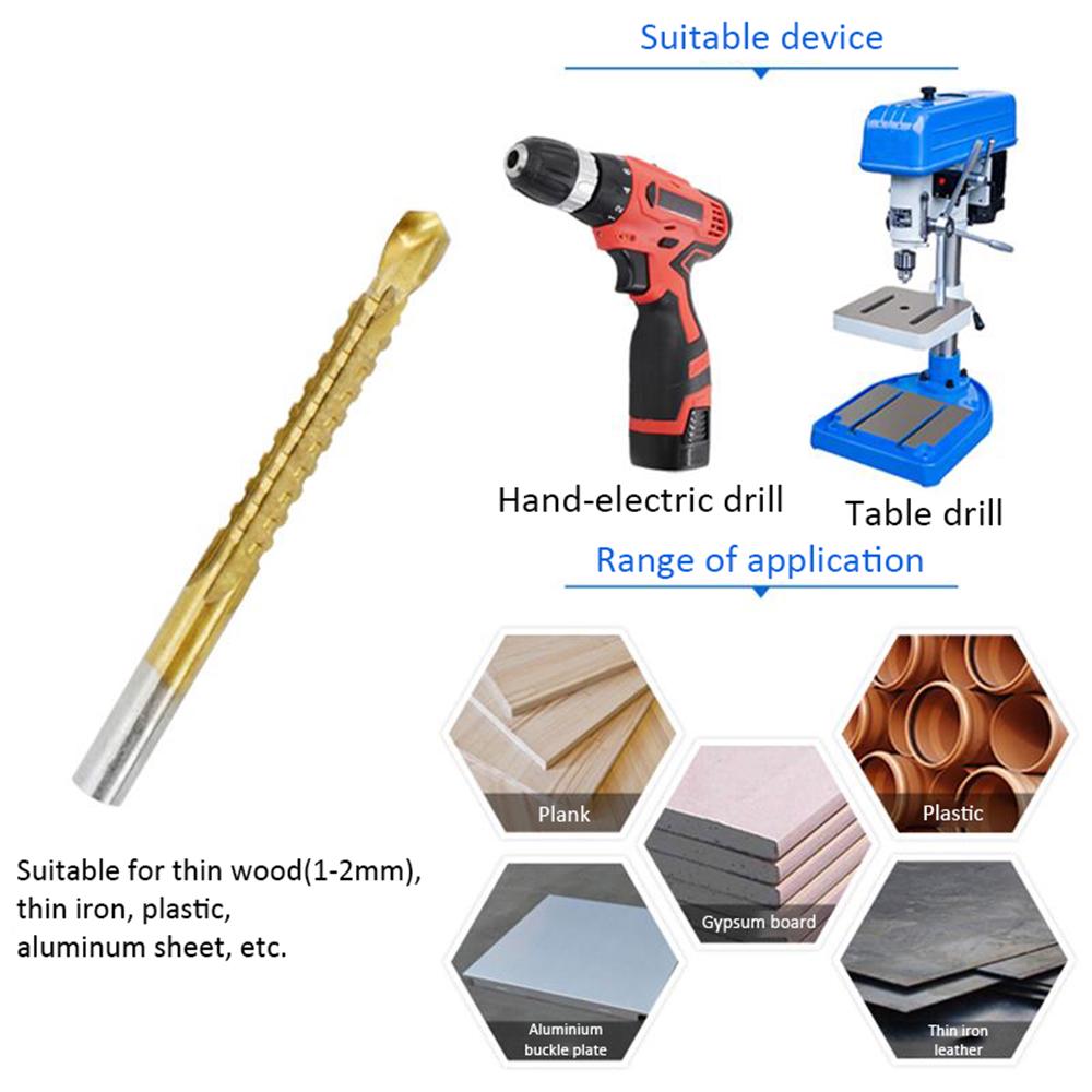 6 шт., спиральная дрель, пила, набор сверл, высокоскоростной стальной столярный многофункциональный перфоратор по металлу