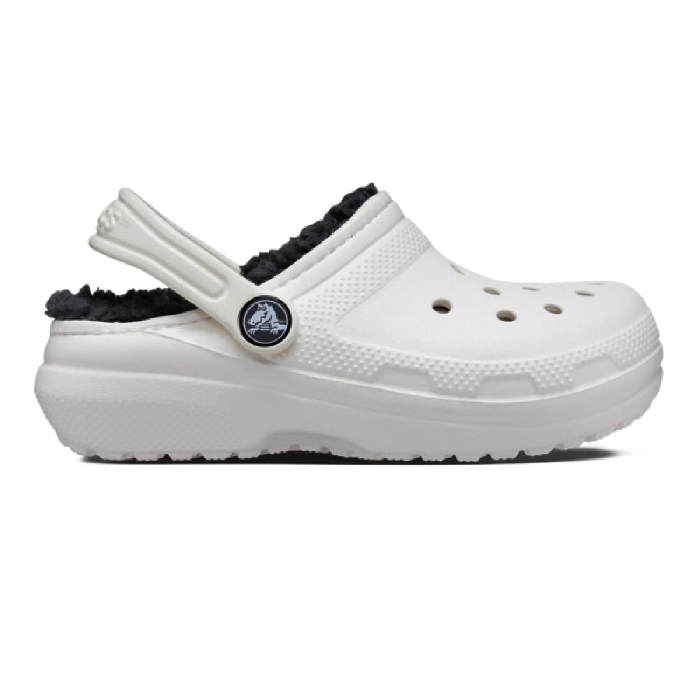 Crocs Детские классические клоги на подкладке для малышей Белые 207009 10m