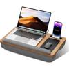 Portable Lap Laptop Desk Fits Up To 17 Inch Laptop With Anti-Slip Strip And Phone Holder Lightweight Lap Tray Table With Cushion