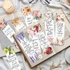 30pcs Colorful Floral Bookmarks, Inspirational Encouragement Greeting Cards with Motivational Quotes, Gift for Students Readers