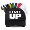 Кепка с принтом Level Up Мужская Женская Базовая Уличная Летняя Дышащая Тракер Снэпбэк Шляпа