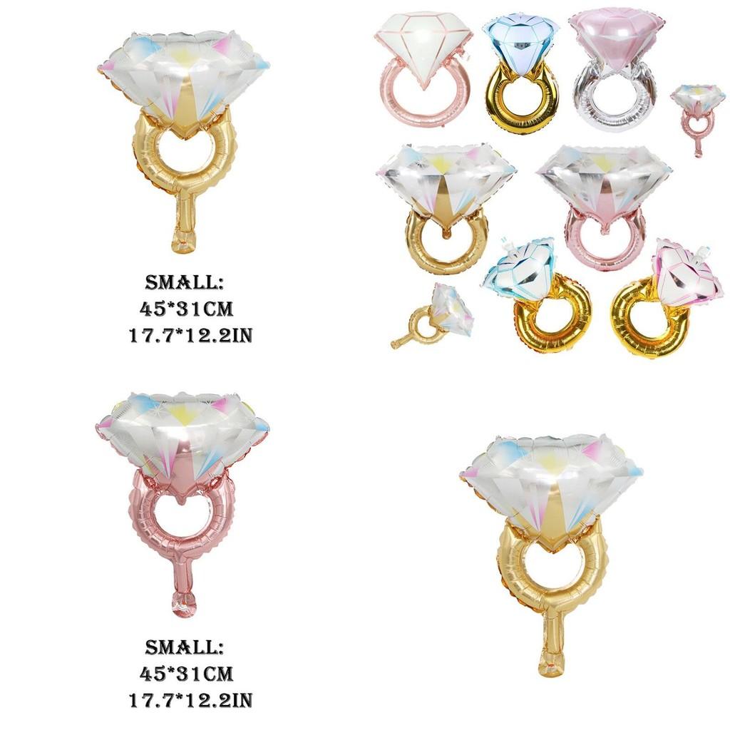 Воздушные шары из фольги в форме бриллианта Кольцо Украшения для вечеринки по случаю помолвки Свадебные принадлежности