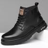 Универсальные мужские мотоциклетные ботинки с круглым носком, новое поступление, высокая обувь, модный бренд, удобные ботильоны, обувь для отдыха и прогулок