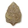 Brown Leaves Wooden Decorative Textile Printing Blocks Handcarved Stamp