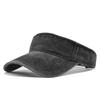 New Trendy Summer Empty Top Cap Men Women Washed Baseball Cap Solid Color Sunshade Hat Golf Sun Visor Cap
