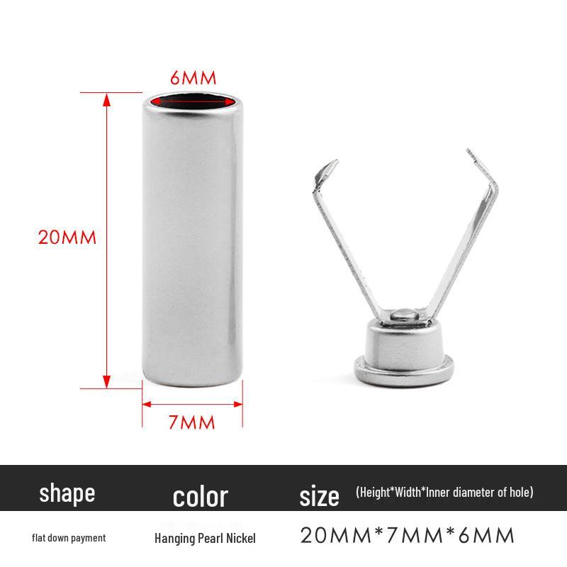 Metal Bell Clip Cord Pendant for Down Jackets and Hoodies with Removable Stopper Button