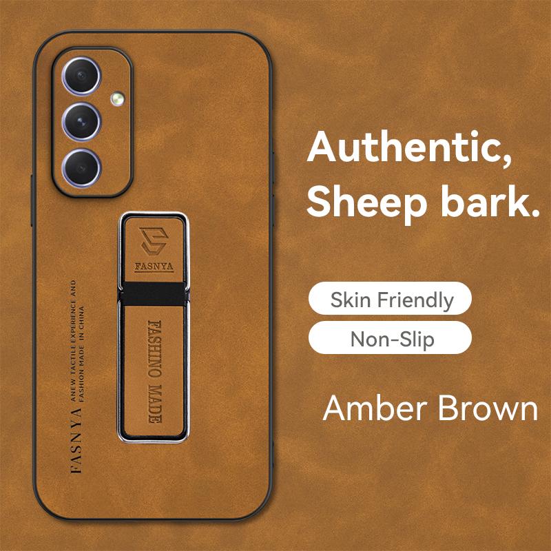 Чехол из искусственной кожи из овчины для Samsung Galaxy A55 A54 A53 A52 A51 A35 A34 A33 A24 A23 A15 A14 A13 A05S A04S Note 20 10 9, чехол с кронштейном для телефона