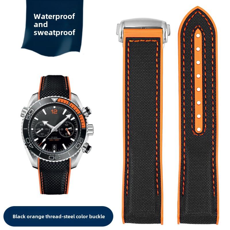 Для Omega Seamaster 300 Observatory Ocean Universe 600 Нейлон Резина Силикон Мужской Ремешок для часов 20мм 21мм 22мм Ремешок Браслет для часов