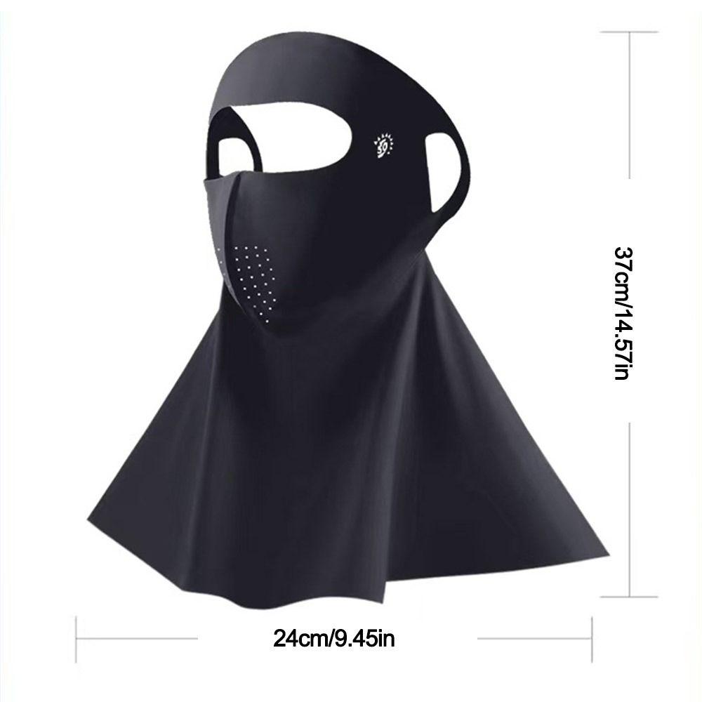 Ice Silk Sun Protection Mask Full Face Sunshade Face Mask New Anti-UV Neck Scarf Summer