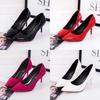 High Heel Shoes For Women With Slim Rubber Sole And Breathable Pu Insole For Casual Summer Wear