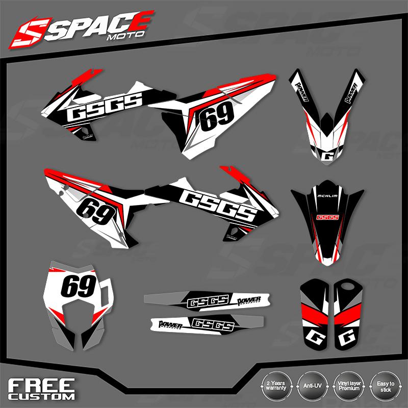 SPACE Custom Motorcycle Graphics Background Decal for GASGAS Decals Stickers Kits 2018 2019 2020 EC 004