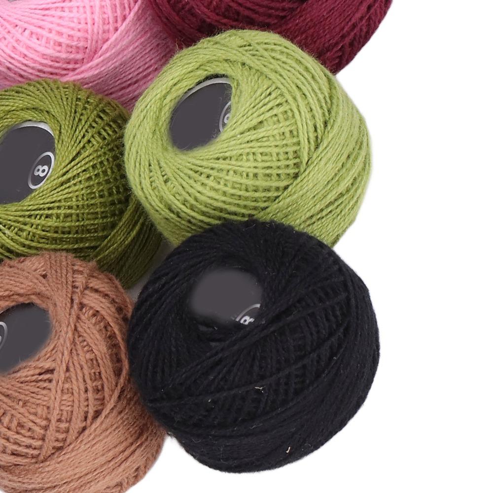 16pcs Natural Crochet Cotton Multi-Colors Jute Twine Rolls Durable Crochet Thread Present Wrapping