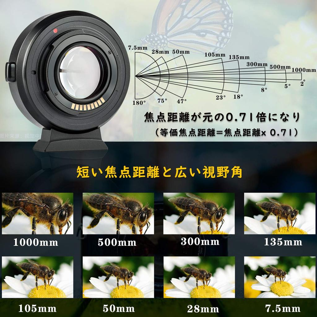 VILOTROX Mount Adapter M2 Speed Booster with Aperture and Image Compatible with Canon EF Lenses to Canon EOS including EOS EOS Kiss EOS EOS EOS EOS