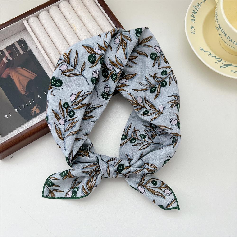 Маленький квадратный шарф из хлопка и льна, шелковый шарф, женский, весна и осень, новый стиль, художественный и универсальный, модный, темпераментный шарф-повязка на голову