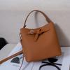 Genuine Leather Bucket Bag Versatile Shoulder Bag High-end Casual Crossbody Bag