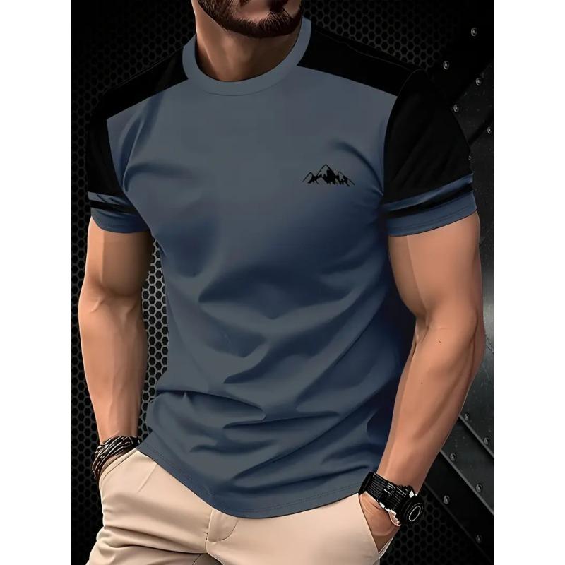 Мужская летняя деловая повседневная модная удобная футболка с 3D-принтом - Мягкая полиэстеровая ткань средней эластичности Летняя мужская одежда свободного кроя