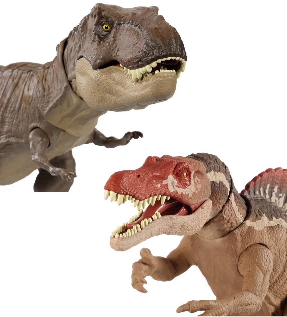 Mattel Jurassic World Спинозавр HDH78 Кусается! Ти-Рекс против. Кусается!