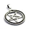 Pentagram Devil Star Star Snake Reptile Pendant Silver 925