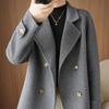 Autumn and Winter Women's Temperament Fashion Jacket Loose Woolen Cardigan Coat Short Suit Collar Woolen Trend Coat