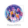 Горячий набор для украшения дня рождения в стиле K-Pop Детская посуда Воздушные шары Стаканы Тарелки Салфетки Топпер для торта Баннер Подарочный пакет - Товары для вечеринки