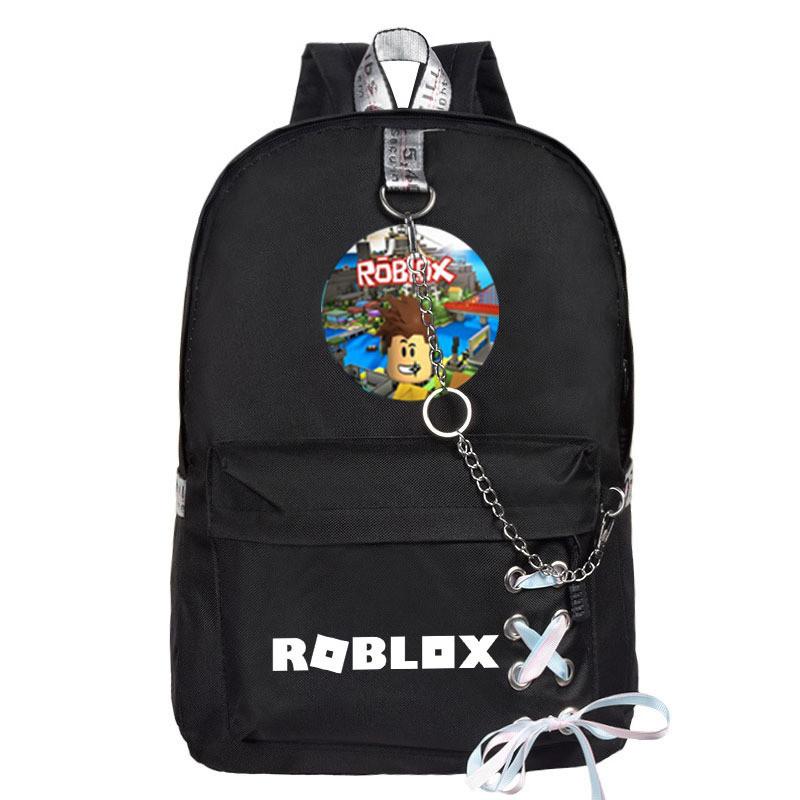 Рюкзак из ткани Оксфорд с принтом Roblox и уникальным дизайном с цепочкой для студентов