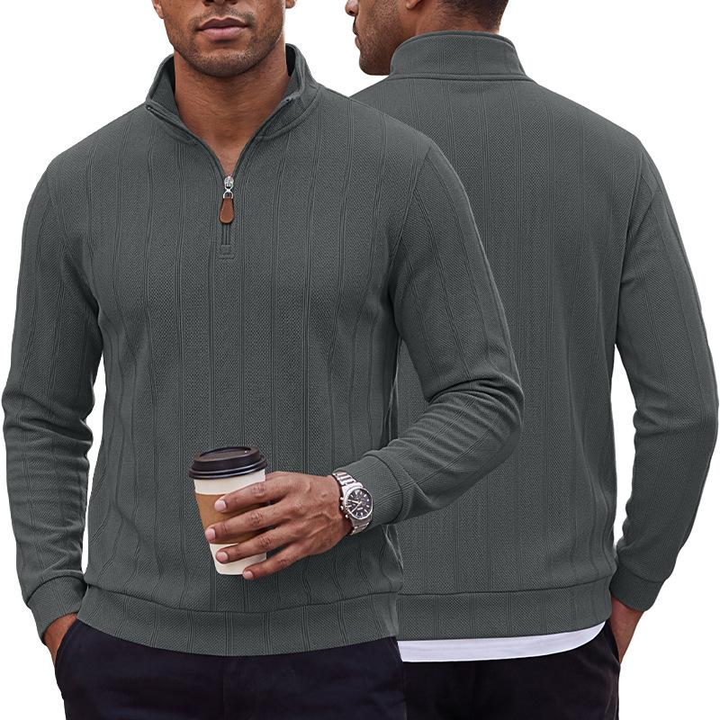 Men S Plus Size Waffle Knit Vertical Striped Henley Neck Long Sleeve Casual Pullover Sweatshirt