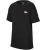 Air Logo Printed Ribbed Crew Neck Short Sleeve T-Shirt Kids Tops Black 95C899-023