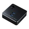 SANWA SUPPLY USB 3.0 Hub with LAN Port, USB-3HC201BK