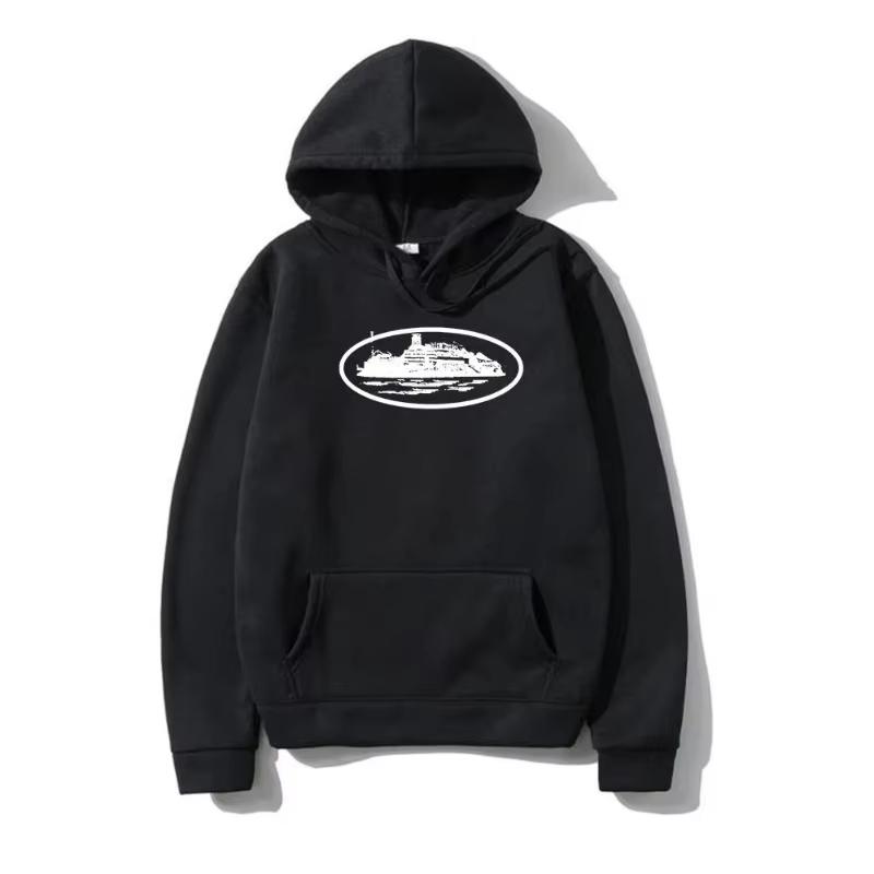 Black Yacht Graphic Hoodie for Men & Women, Nautical Style Casual Hooded Sweatshirt, Trendy Streetwear Top for Sailing Lovers