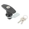 T Handle Door Lock Zinc Alloy T Handle Cabinet Latch for Garage Trailer Tool Box Black
